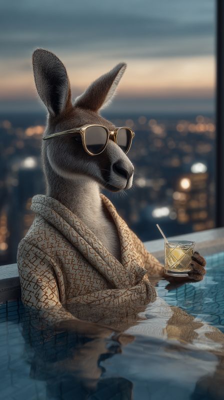 Kangaroo Luxe: Twilight Rooftop Retreat
