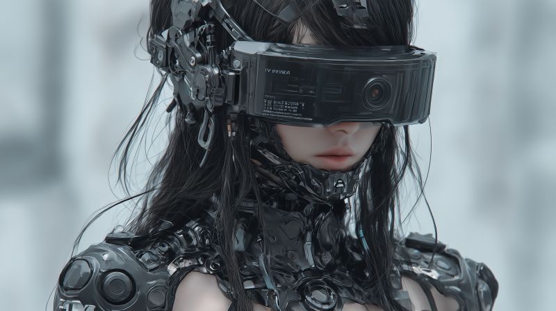 Cybernetic Visionary: A Cybercore Avatar
