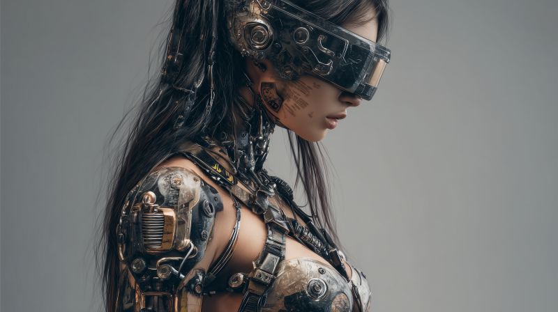 Cybernetic Vigilante: A Futuristic Femme Fatale