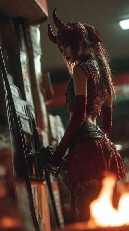 Fiery Beauty at the Pump