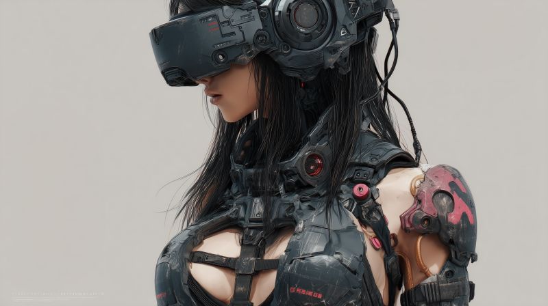 Cybernetic Elegance: The Future Warrior